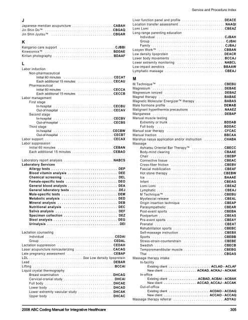 2008 ABC Coding Manual - Index of