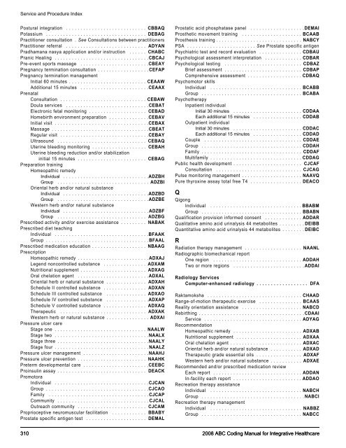 2008 ABC Coding Manual - Index of