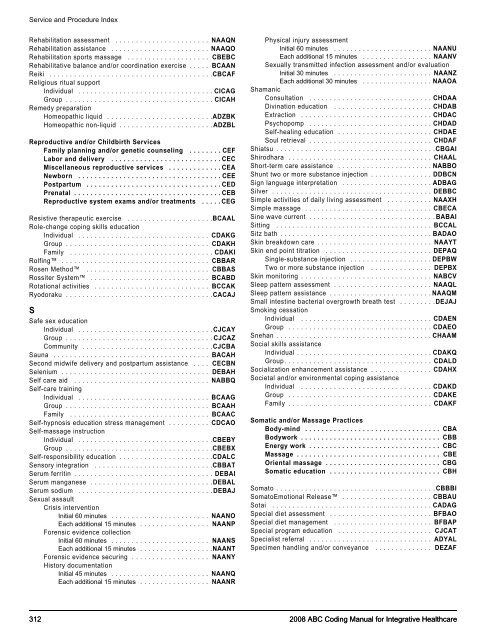 2008 ABC Coding Manual - Index of