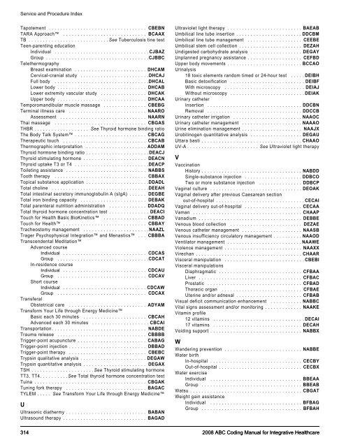 2008 ABC Coding Manual - Index of