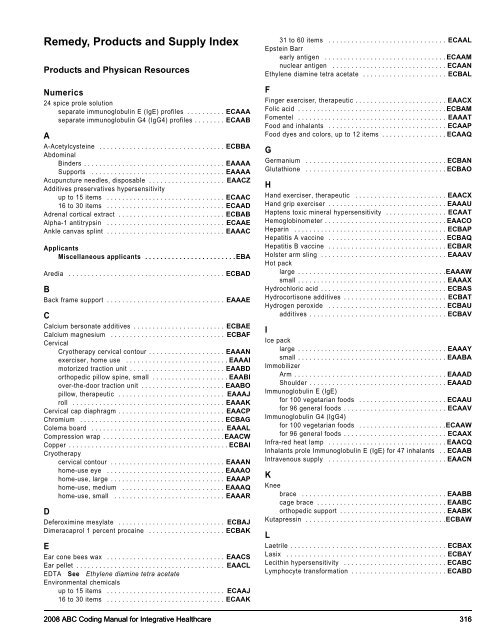 2008 ABC Coding Manual - Index of