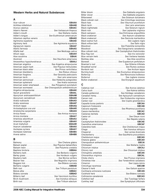 2008 ABC Coding Manual - Index of