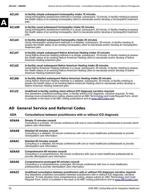 2008 ABC Coding Manual - Index of