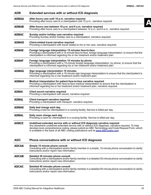 2008 ABC Coding Manual - Index of