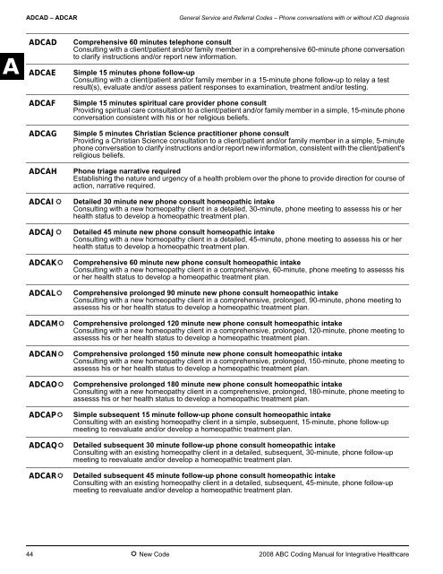 2008 ABC Coding Manual - Index of