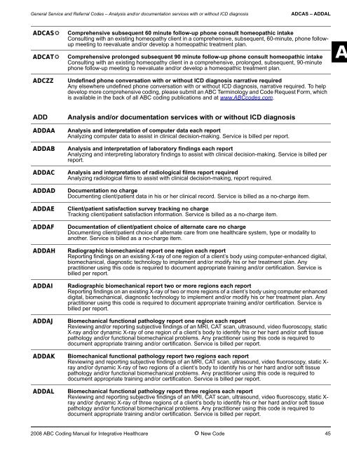 2008 ABC Coding Manual - Index of