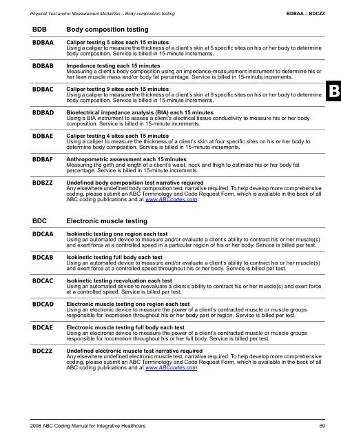 2008 ABC Coding Manual - Index of