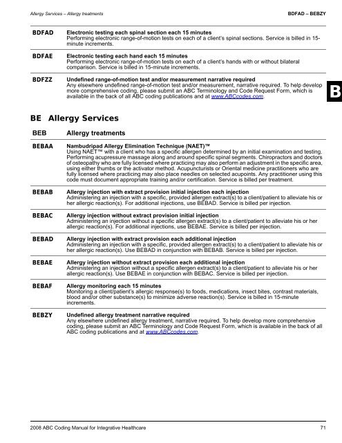 2008 ABC Coding Manual - Index of