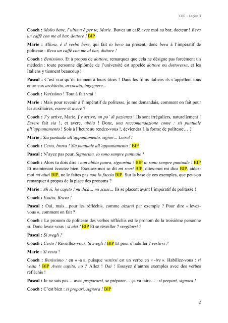 CD 6 – Leçon 1 Tutoyer, donner des conseils et des ordres - Nathan