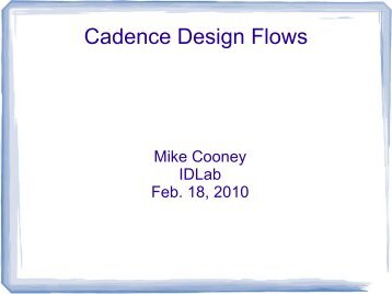 Cadence Design Flows