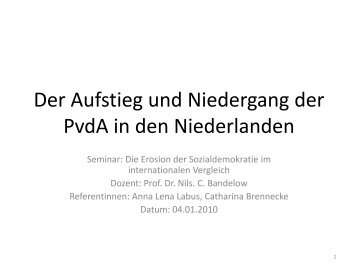 Referat von Anna Lena Labus und Catharina Brennecke