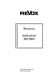 Revox M37 Audio Server User Guide - Revox Support ( revox ...