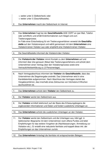 Abschlussbericht "AGE CERT" [PDF, 316KB] - INQA