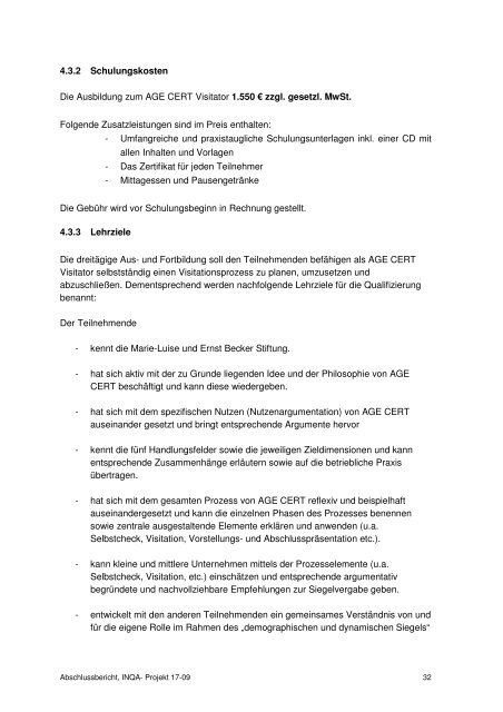 Abschlussbericht "AGE CERT" [PDF, 316KB] - INQA