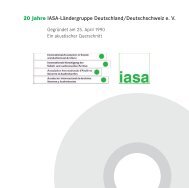 IASA CD Booklet 2n.indd - IASA-Ländergruppe Deutschland ...