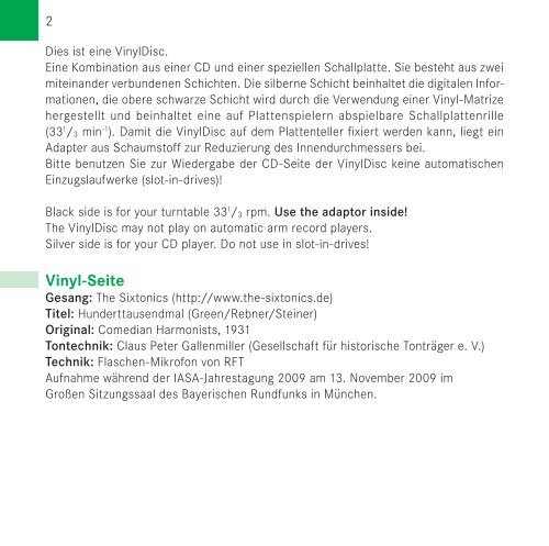 IASA CD Booklet 2n.indd - IASA-Ländergruppe Deutschland ...