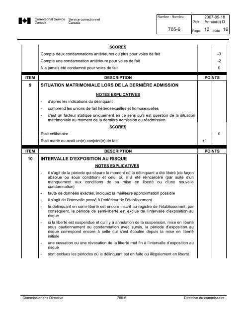 CD 705-6 - Correctional Planning and Criminal Profile - Service ...