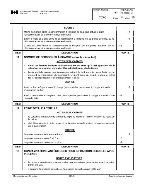 CD 705-6 - Correctional Planning and Criminal Profile - Service ...