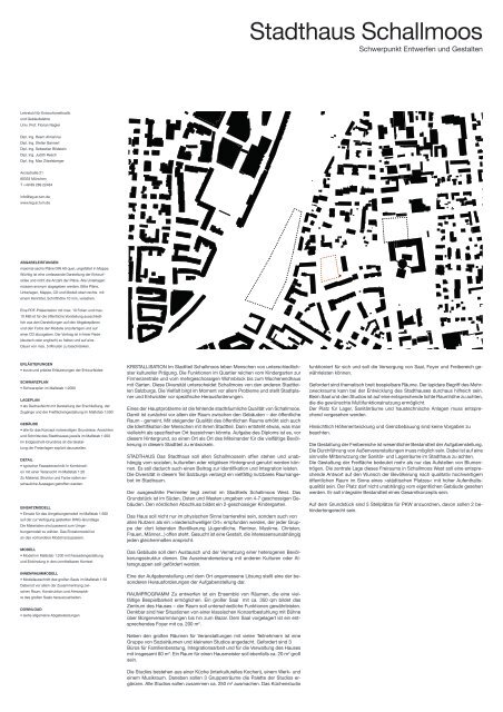 Thema der Allgemeinen Diplomarbeit - Fakultät für Architektur - TUM