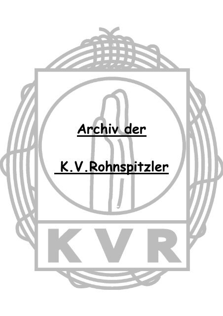 Archivliste - Rohnspitzler.de