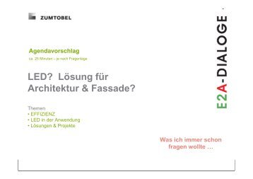 LED? Lösung für Architektur & Fassade? - Mehr aus Energie