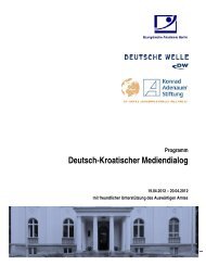 Programm Deutsch-Kroatischer Mediendialog - Europäische ...