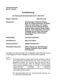 Kundmachung - Gemeinde Pfunds