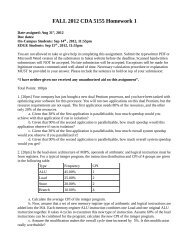 FALL 2012 CDA 5155 Homework 1 - CISE