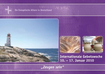 Gebetsheft Allianzgebetswoche 2010 - Deutsche Evangelische Allianz
