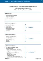 Ziele, Prinzipien, Methoden des Politikunterrichts