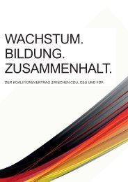 Koalitionsvertrag zwischen CDU, CSU und FDP