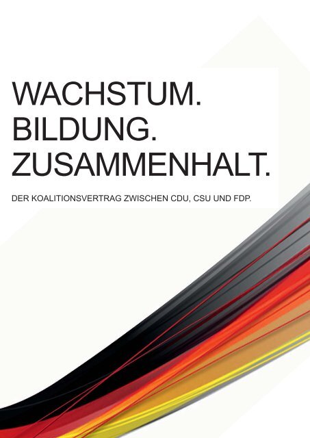 Koalitionsvertrag zwischen CDU, CSU und FDP