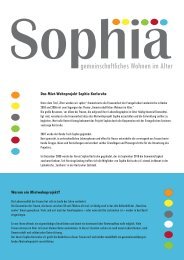 Das Miet-Wohnprojekt Sophia Karlsruhe Warum ein Mietwohnprojekt?