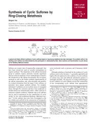 Synthesis of Cyclic Sulfones by Ring-Closing Metathesis
