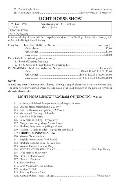 RIDEAU LUMBEr LIMITED - Merrickville Fair & Agricultural Show