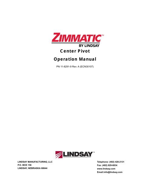 Center Pivot Nozzle Chart