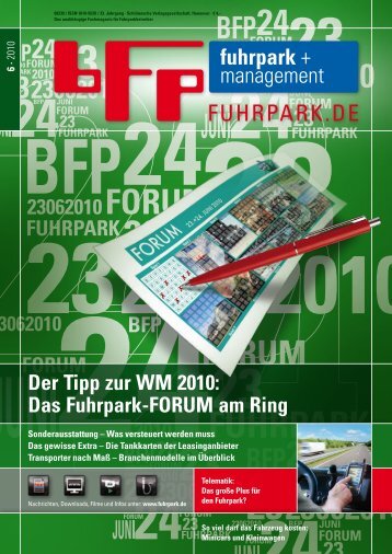 Der Tipp zur WM 2010: Das Fuhrpark-FORUM am Ring - fuhrpark.de