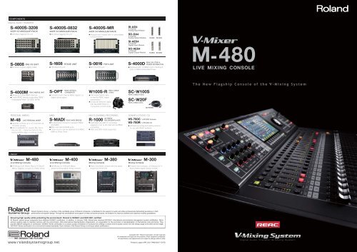 V-Mixer M-480 Features - Visit Lib.roland.co.jp - Roland