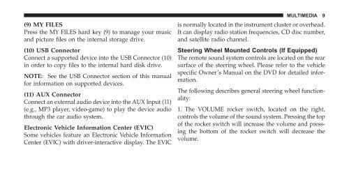 multimedia system user's manual - Jeep