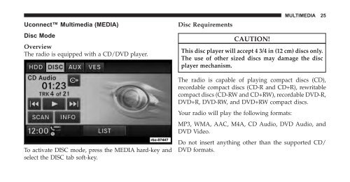 multimedia system user's manual - Jeep