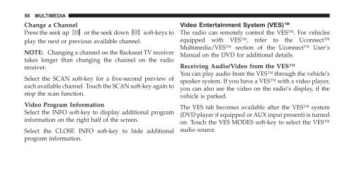 multimedia system user's manual - Jeep