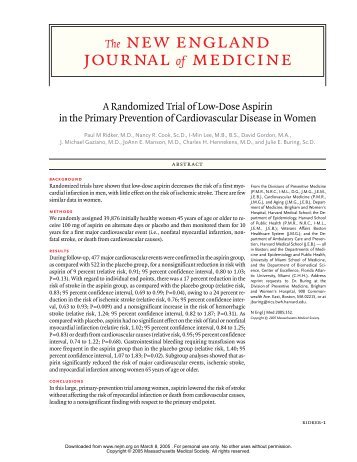 The new england journal of medicine