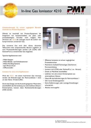 In-line Gas Ionisator 4210 - PMT Partikel-Messtechnik GmbH