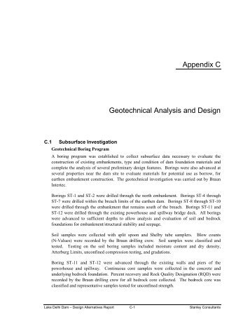 Appendix C Geotechnical Analysis and Design - Iowa Department of ...