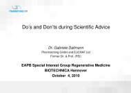 Do's and Don'ts during Scientific Advice