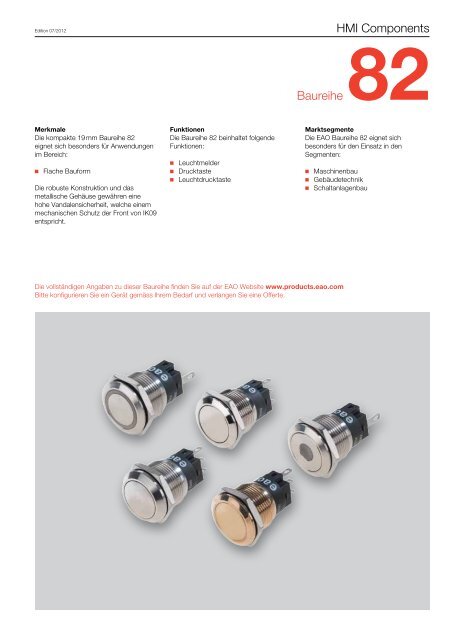 HMI Components Baureihe 82 - Eao.com