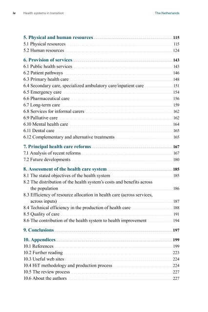 The Netherlands: Health System Review 2010