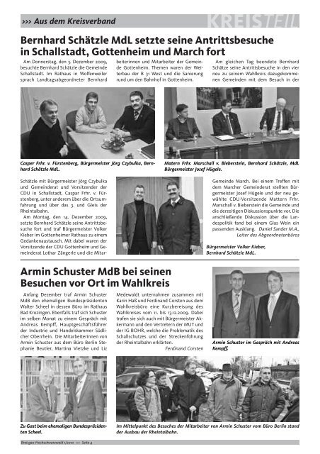 CDUintern - Ausgabe 1, Januar 2010 - Kreisverband Breisgau ...