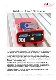 Pin Belegung NC-EASY USB-Controller. - EAS GmbH