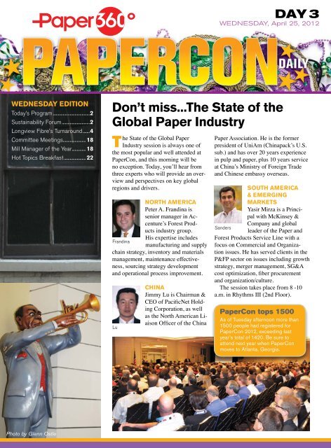 Don't missThe State of the Global Paper Industry DAY 3 - PaperCon